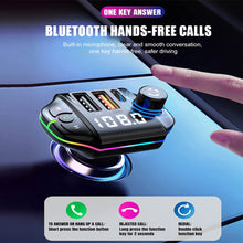 Load image into Gallery viewer, Fm Transmitter Car Bluetooth A10 Colorful Atmosphere Light FM Transmitter BT 5.0 Car Charging MP3 Player