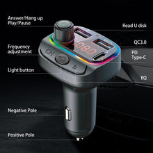 Load image into Gallery viewer, Car Bluetooth C14 FM Transmitter Wireless MP3 Music Bluetooth Transmitter Bluetooth 5.0 Car Kit Dual USB Car Charger