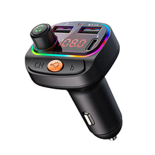 Load image into Gallery viewer, Car Bluetooth 5.0 Transmitter Wireless Mp3 Player Handsfree Audio Receiver Ambient Light FM Transmitter Type-C 3.1A Quick Charge