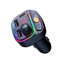 Load image into Gallery viewer, Car Bluetooth 5.0 Transmitter Wireless Mp3 Player Handsfree Audio Receiver Ambient Light FM Transmitter Type-C 3.1A Quick Charge