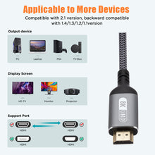 Load image into Gallery viewer, 8K HDMI Cable HDMI 2.1 Wire for Xiaomi Xbox Serries X PS5 PS4 Chromebook Laptops 120Hz HDMI Splitter Digital Cable Cord