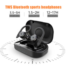 Load image into Gallery viewer, 20 Hours Play time Swimming Waterproof Bluetooth Earphone Dual Wear Style Sport Wireless Headset TWS Ipx7 Earbuds Stereo