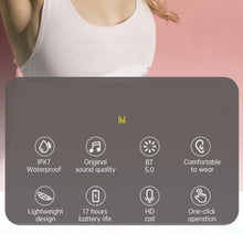Load image into Gallery viewer, 20 Hours Play time Swimming Waterproof Bluetooth Earphone Dual Wear Style Sport Wireless Headset TWS Ipx7 Earbuds Stereo