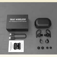 Load image into Gallery viewer, 20 Hours Play time Swimming Waterproof Bluetooth Earphone Dual Wear Style Sport Wireless Headset TWS Ipx7 Earbuds Stereo