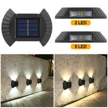 Load image into Gallery viewer, Wall Solar Lights Garden Fence Waterproof Solar Led Light Outdoor Solar Wall Stair Light Courtyard Street Landscape Garden Decor Wall Lamp