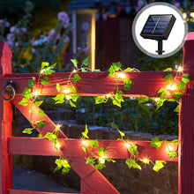 Load image into Gallery viewer, Ivy Vine Solar Fairy Lights String 5m/10m 100LED Garden Green Leaf Garland Lights 8 Mode Flashing Party Outdoor Wedding Hanging Lights Solar Powered
