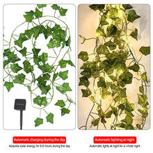 Load image into Gallery viewer, Ivy Vine Solar Fairy Lights String 5m/10m 100LED Garden Green Leaf Garland Lights 8 Mode Flashing Party Outdoor Wedding Hanging Lights Solar Powered