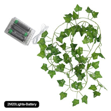 Load image into Gallery viewer, Ivy Vine Solar Fairy Lights String 5m/10m 100LED Garden Green Leaf Garland Lights 8 Mode Flashing Party Outdoor Wedding Hanging Lights Solar Powered