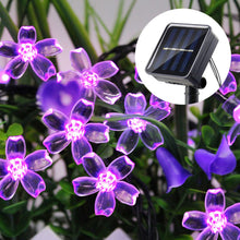 Load image into Gallery viewer, Sakura Flower Solar Fairy Lights String 5m/10m 100LED Garden Cherry Blossom Garland Lights 8 Mode Flashing Christmas Party Outdoor Hanging Lights Solar Powered