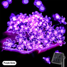Load image into Gallery viewer, Sakura Flower Solar Fairy Lights String 5m/10m 100LED Garden Cherry Blossom Garland Lights 8 Mode Flashing Christmas Party Outdoor Hanging Lights Solar Powered
