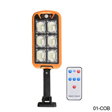 Load image into Gallery viewer, 150LED/COB Solar Street Lamp Outdoor Garden 180° Rotatable Solar Lamp with Control Waterproof Motion Sensor 3 Light Mode Security Lighting for Garden Patio Path Yard