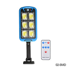 Load image into Gallery viewer, 150LED/COB Solar Street Lamp Outdoor Garden 180° Rotatable Solar Lamp with Control Waterproof Motion Sensor 3 Light Mode Security Lighting for Garden Patio Path Yard