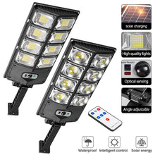 Load image into Gallery viewer, Floodlighting Solar Street Lamp Outdoor Garden Solar Lamp with Control Waterproof Motion Sensor 3 Light Mode Security Lighting for Garden Patio Path Yard