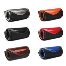 Load image into Gallery viewer, Car Wheel Cover Hand-stitched Carbon Fiber Steering Sports Wheel Cover Non-slip Leather Braid For Steering Wheel