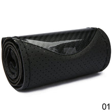 Load image into Gallery viewer, Car Wheel Cover Hand-stitched Carbon Fiber Steering Sports Wheel Cover Non-slip Leather Braid For Steering Wheel