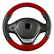 Load image into Gallery viewer, 38cm Car Steering Wheel Cover Leather Braid On Car Crystal Sports Steering Wheel Case Braiding Cover