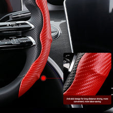 Load image into Gallery viewer, 2Pcs Universal Carbon Fiber Car Steering Wheel Cover Non-Slip Auto Interior Decoration Accessories