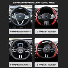 Load image into Gallery viewer, 2Pcs Universal Carbon Fiber Car Steering Wheel Cover Non-Slip Auto Interior Decoration Accessories