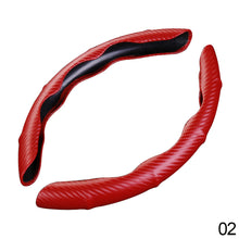 Load image into Gallery viewer, 2Pcs Universal Carbon Fiber Car Steering Wheel Cover Non-Slip Auto Interior Decoration Accessories