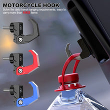 Load image into Gallery viewer, Aluminum Alloy Motorcycle Luggage Helmet Hook Mount Motorbike Scooter Holder Bag Hanger With Screw
