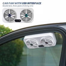 Load image into Gallery viewer, Car USB Cooling Fan Window Fan Car Window Windshield Vent Air Fan Auto Ventilator Cool Cooling Cool