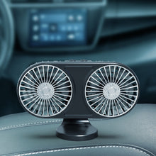 Load image into Gallery viewer, Car Air Vent Mounted USB Dual Fan Cooling Fan For Car Air Outlet Backseat 360° Rotatable Vehicle With 3 Speed