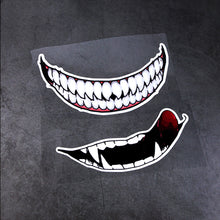 Load image into Gallery viewer, Personalized Motorcycle Helmet Sticker Evil Teeth Sticker For Motorbike Car Styling Decals Self Adhesive Car Sticker accessories