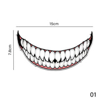 Load image into Gallery viewer, Personalized Motorcycle Helmet Sticker Evil Teeth Sticker For Motorbike Car Styling Decals Self Adhesive Car Sticker accessories