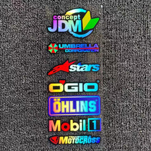 Load image into Gallery viewer, Laser Rainbow Car Stickers Motorcycle Side Strip Fender Body Bike Helmet Sticker Car Decal for KTM YAMAHA Kawasaki Suzuki Honda