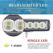Load image into Gallery viewer, 18W 6 LED Car LED Work Light High Bright DRL Spotlight For Truck Offroad Car Tractor SUV ATV Bar LED Headlights 12V Driving Lamp