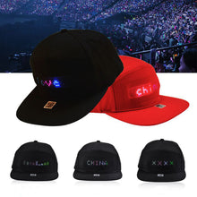 Load image into Gallery viewer, LED Bluetooth Mobile Phone APP Controlled Baseball Hat Scroll Message Display Board Hip Hop Street Snapback Cap Unisex