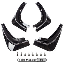 Load image into Gallery viewer, ABS Mud Flaps For Tesla Model 3 2021 Accessories Guard Fender Front Rear Wheel Mudguard Carbon Fiber Splash Guards Fender