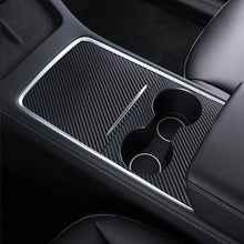 Load image into Gallery viewer, Car Central Control Carbon Fiber Panel Protective Stickers Patch For Tesla Model 3 Model Y Car Accessories Interior Film 2022