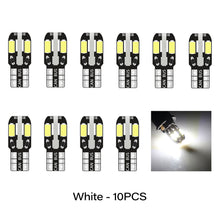 Load image into Gallery viewer, 10pcs W5W T10 Led Canbus Car Interior Bulb Canbus 5730 8SMD For Car Lamps Dome Light Auto Wedge Side License Plate Led Lamp