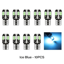 Load image into Gallery viewer, 10pcs W5W T10 Led Canbus Car Interior Bulb Canbus 5730 8SMD For Car Lamps Dome Light Auto Wedge Side License Plate Led Lamp