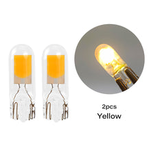 Load image into Gallery viewer, 2Pcs W5W LED T10 COB Sapphire Economic Upgraded Pop Car Light Bulb High Bright Drive-free Wedge Dome Reading Lamp 12V 6000K