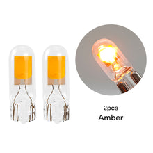 Load image into Gallery viewer, 2Pcs W5W LED T10 COB Sapphire Economic Upgraded Pop Car Light Bulb High Bright Drive-free Wedge Dome Reading Lamp 12V 6000K
