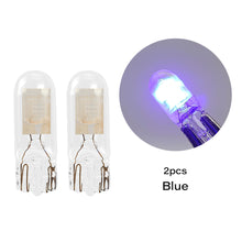 Load image into Gallery viewer, 2Pcs W5W LED T10 COB Sapphire Economic Upgraded Pop Car Light Bulb High Bright Drive-free Wedge Dome Reading Lamp 12V 6000K