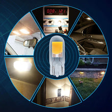 Load image into Gallery viewer, 2Pcs Super Bright T10 LED BULB W5W Sapphire COB Drive-Free led wedge bulb Dome Reading Lamp Bulb Super Bright 12V Car Bulb 6000K