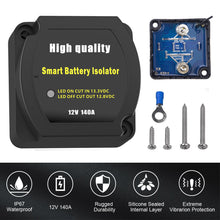 Load image into Gallery viewer, 12V 140A Voltage Sensitive Relay Battery Isolator Automatic Charging Relay Car Battery Relay VSR for Smart Charge 2 Battery Bank