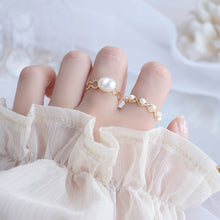 Load image into Gallery viewer, Fashion Personalized Adjustable Rings Multi Beaded Alloy Imitation Freshwater Pearls Ring Creative Simple Women Body Jewelry