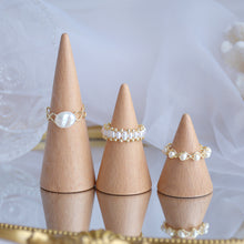 Load image into Gallery viewer, Fashion Personalized Adjustable Rings Multi Beaded Alloy Imitation Freshwater Pearls Ring Creative Simple Women Body Jewelry