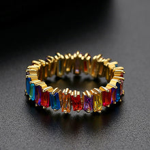 Load image into Gallery viewer, Luxury Band Zircon Rings for Women Eternity Promise Imitation Crystal Irregular Finger Ring Engagement Wedding Jewelry Gift