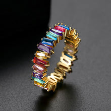 Load image into Gallery viewer, Luxury Band Zircon Rings for Women Eternity Promise Imitation Crystal Irregular Finger Ring Engagement Wedding Jewelry Gift