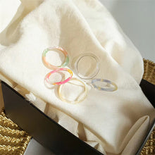 Load image into Gallery viewer, Fashion Colourful Resin Acrylic Rings for Women Geometric Round Rings Girl Transparent Round Ring Versatile Jewelry Gifts