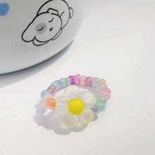 Load image into Gallery viewer, Fashion Resin Frosted Yellow Flower Butterfly Index Finger Ring Rice Beads Colorful Handmade Beaded Ring Women Jewelry Gifts
