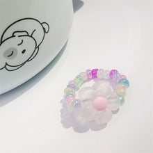 Load image into Gallery viewer, Fashion Resin Frosted Yellow Flower Butterfly Index Finger Ring Rice Beads Colorful Handmade Beaded Ring Women Jewelry Gifts