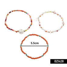 Load image into Gallery viewer, 3pcs/set Fashion Mixed Color Beaded Bracelet Irregular Imitation Crystal Rice Beads Gravel Bracelet Women Jewelry Gifts