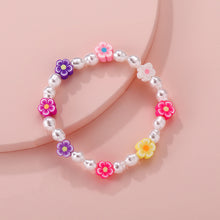 Load image into Gallery viewer, Fashion Mixed Color Beaded Bracelet Flower Imitation Pearl Soft Pottery Rice Beads Colorful Bracelet Women Jewelry Gifts