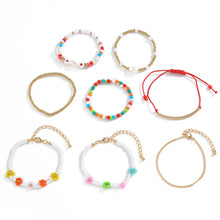 Load image into Gallery viewer, Fashion Summer Bohemia Colorful Rice Beads Bracelet Set Contrast Beaded Braided Bracelet Set Women Jewelry Accessories